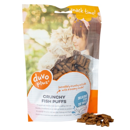 [5414365441418] Duvo+ Crunchy Fish Puffs for Cats - 50 g
