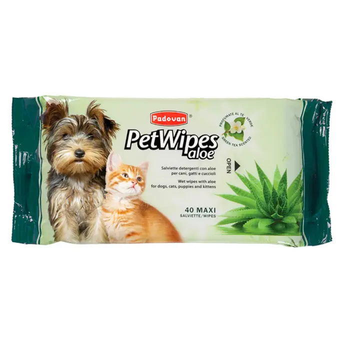 [8001254004624] Padovan Pet Wipes Aloe (40 Pcs)