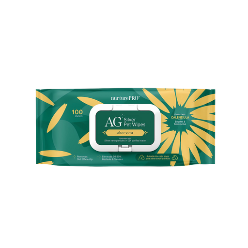 NurturePro AG+ Silver Pet Wet Wipes (100 Sheets/ Pack)
