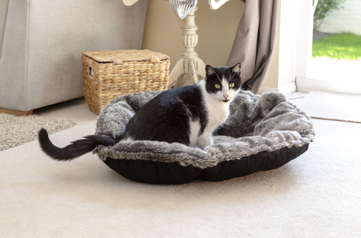 [755349151851] Mikki Cat Luxury Magic Pet Bed Pillow - Charcoal