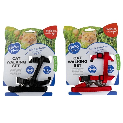[5414365310899]  Duvo Cat Walking Set Uni Mixed Colors 20 - 35cm / 10mm - 125cm