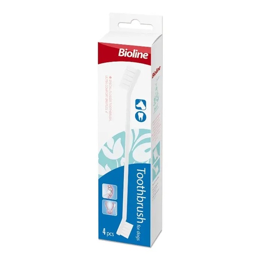 [6970117125139]  Bioline Toothbrush for Dogs Set 4pcs