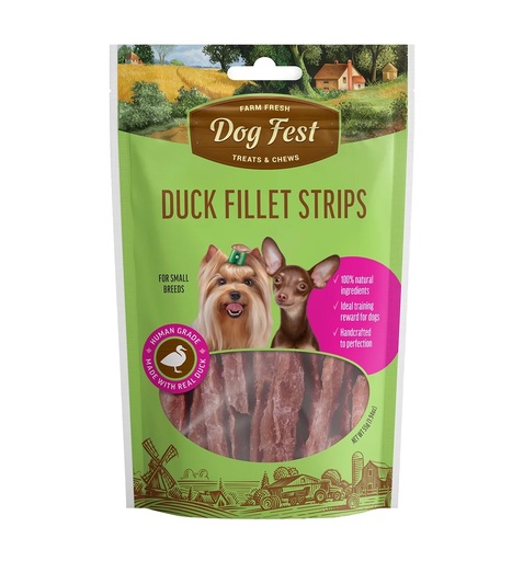 [6921499711809] Dog Fest Duck Fillet Strips For Mini-Dogs - 55 g (1.94oz)