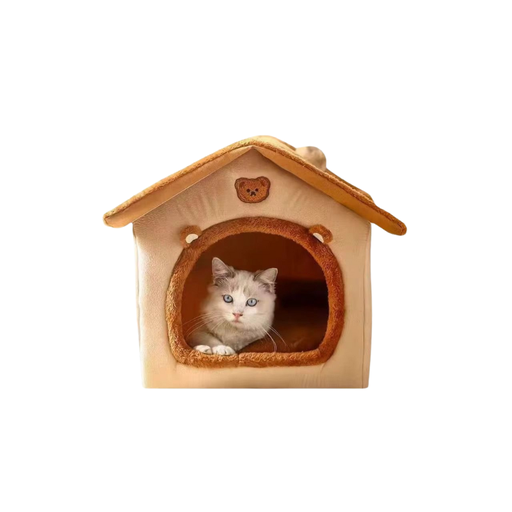 [6297222037745]  Cat House Bed 46*40*34 (Brown-M)
