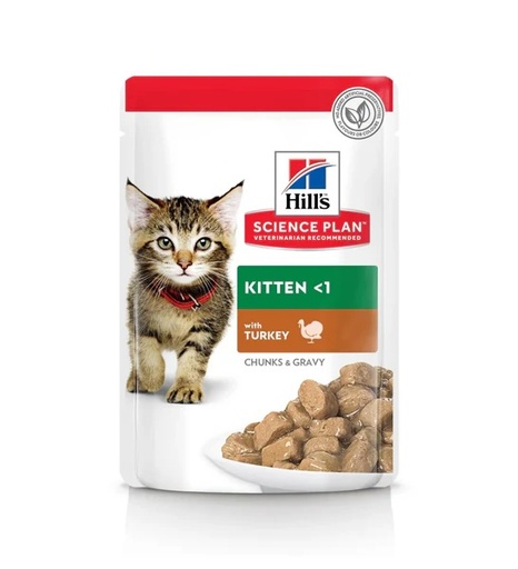 [052742211404] Hill's Science Plan Tender Chunks & Gravy Kitten Turkey Pouches