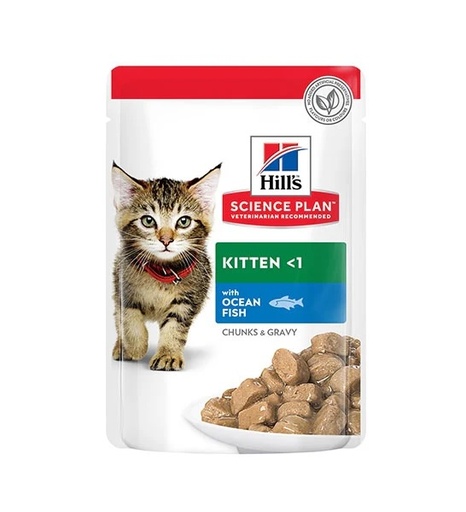 [052742211305] Hill's Science Plan Tender Chunks & Gravy Kitten Ocean Fish Pouches