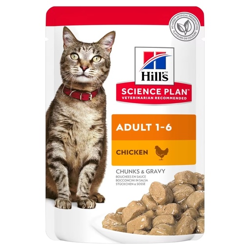 [052742210407] Hill's Science Plan Adult Wet Cat Food Chicken Pouches - 85 g