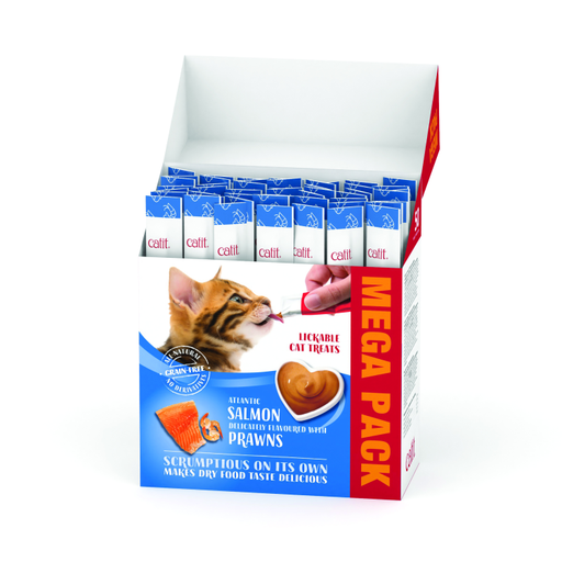 [022517444634] Catit Creamy Treats Tube  Salmon with Prawn (1 tube)