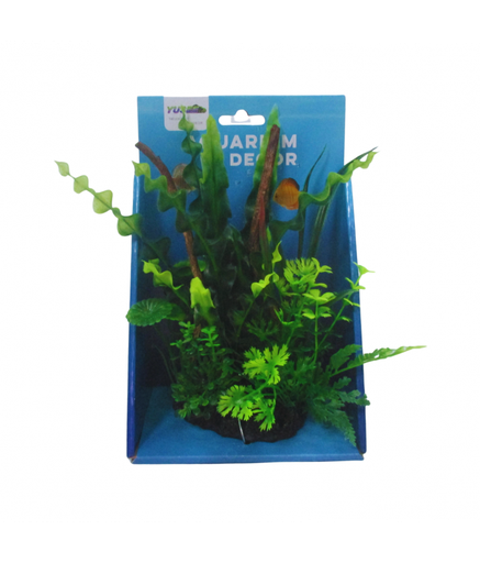 [6982862327034] Yusee Aquarium Decoration - Artificial Plant - YS-232703 (H:18cm)
