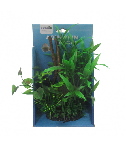 [6982862327010] Yusee Aquarium Decoration - Artificial Plant - YS-232701 (H:18cm)