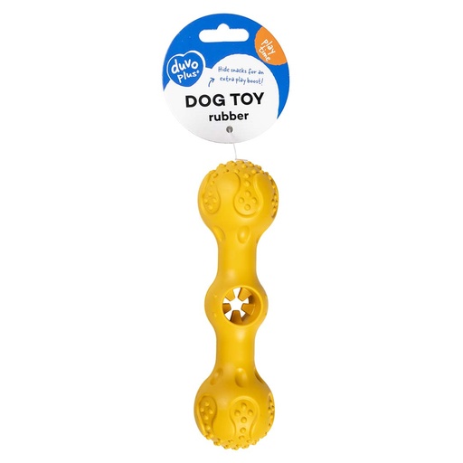 [5414365455248] Duvo+ Feeding toy Griplay bone Yellow - Dog Toy 16.6x5x5 cm