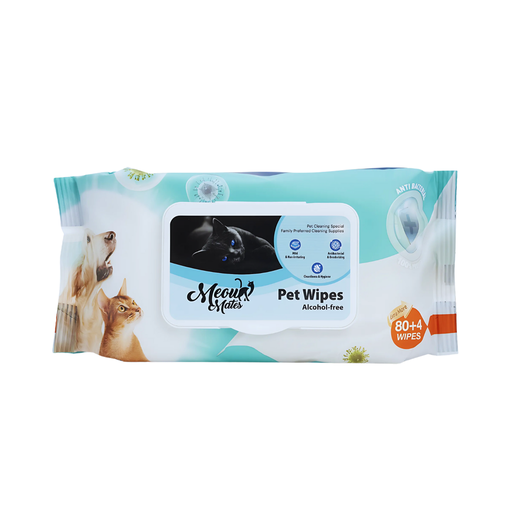 [6973373203030] Meow Mates Pet Wipes (80+4pcs) - Unscented
