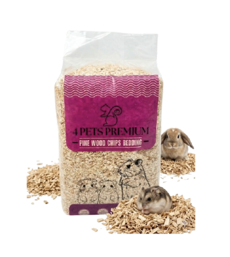 [6297222051635] 4 Pets Premium Pine Wood Chips Bedding 1.02 kg
